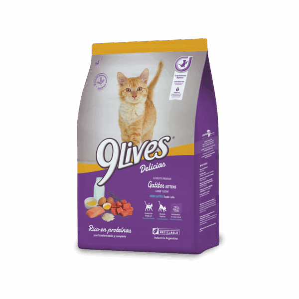 9LIVES GATITOS CARNE Y LECHE
