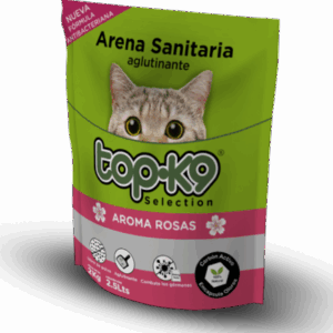 ARENA TOPK9 AGLUT ROSAS 10KG
