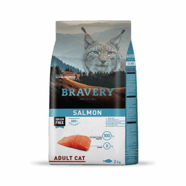 BRAVERY SALMON ADULT CAT 2KG